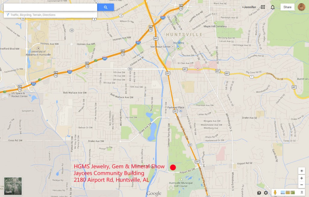 Map to Jaycees Community Building